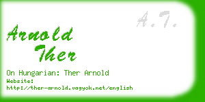 arnold ther business card